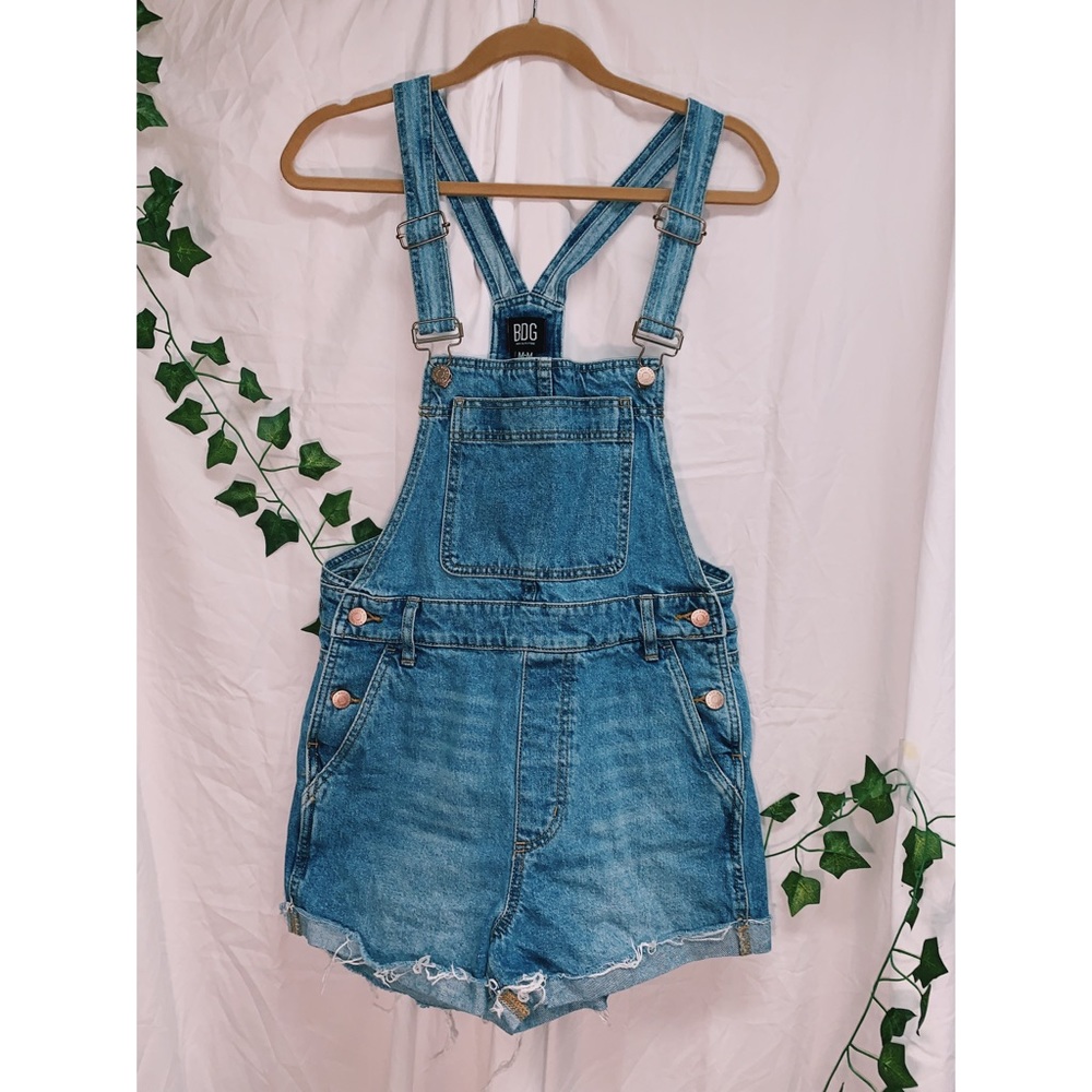 Urban Outfitters Blue Jean Short Overalls